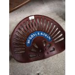 Wm Doyle cast iron tractor seat.