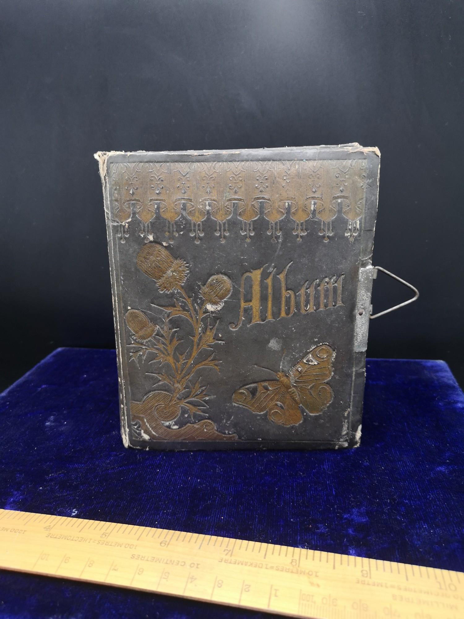 Victorian empty photo album.