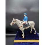 Large Beswick race horse with Jockey with original box.