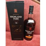 Bottle of Highland Park 12 year old whisky full sealed and boxed.