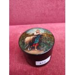 1900s paper mache lacquered lidded box.