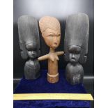 Selection of African arts and crafts items..