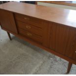 Teak Schreiber long john Contemporary slim side board in excellent condition