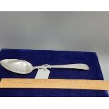 Large Scottish Provincial Silver Hallmarked table spoon heavy and in good condition 9 inches long