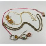 3 designer necklaces Lisa Angel in 18kt gold, vintage Piere Cardin & Oliver Bonas.