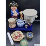 Selection of collectables to include mailing and spode, mouth organ etc.