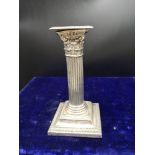 Silver Hall marked Corinthian column candle stick.