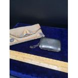 Silver Hall marked birmingham small purse with quimper purse.