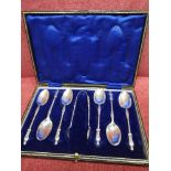 Silver Hall marked London apocarathy spoons makers William Hutton & Sons Ltd.
