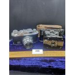 Kodak Rochester camera together with quality halina camera.