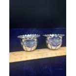 Pair of stunning silver Hall marked London victorian salts Josiah Williams & Co (George Maudsley