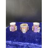 Art & Crafts Silver on Copper Mexican Cruet Set.