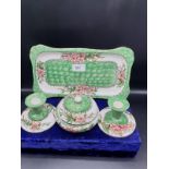 Maling Green thumb print dressing table set.