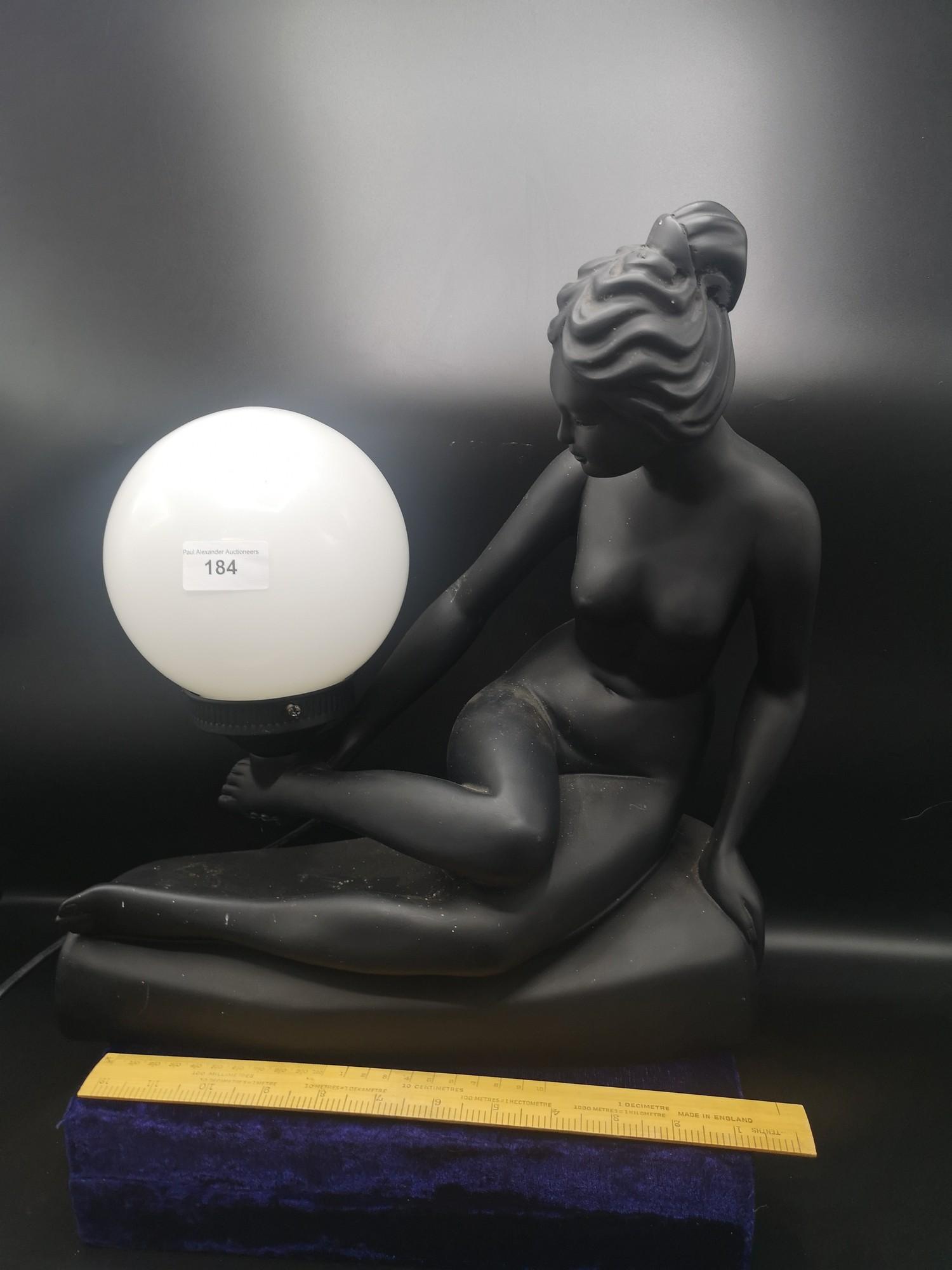 Modern art deco style large lady table lamp. - Image 2 of 3