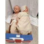 2 large vintage dolls in need to tlc good project.