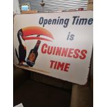Large tin plate Guinness sign.