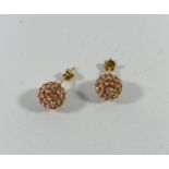Pair of 9ct gold stunning rose gold earrings. 375 Hall Marked 1.10grams.