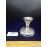 Silver Hall marked pigmy candle stick.