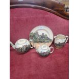 Selection of royal doulton country scene wares.