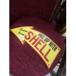 Fill up with shell sealed pump cast iron arrow plaque.