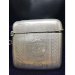 Silver Hall marked vesta case birmingham makers rolason brothers dated 1913.