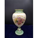Royal Worcester blush ivory vase with flower pattern.