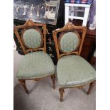 Pair of Edwardian parlour chairs.