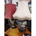 2 Oriental table lamps..