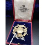 Heavy silver Hall marked ulbster medal London silver makers ims.