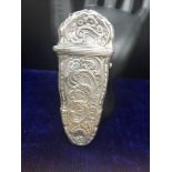Victorian silver ornate case of a chatelain. Af
