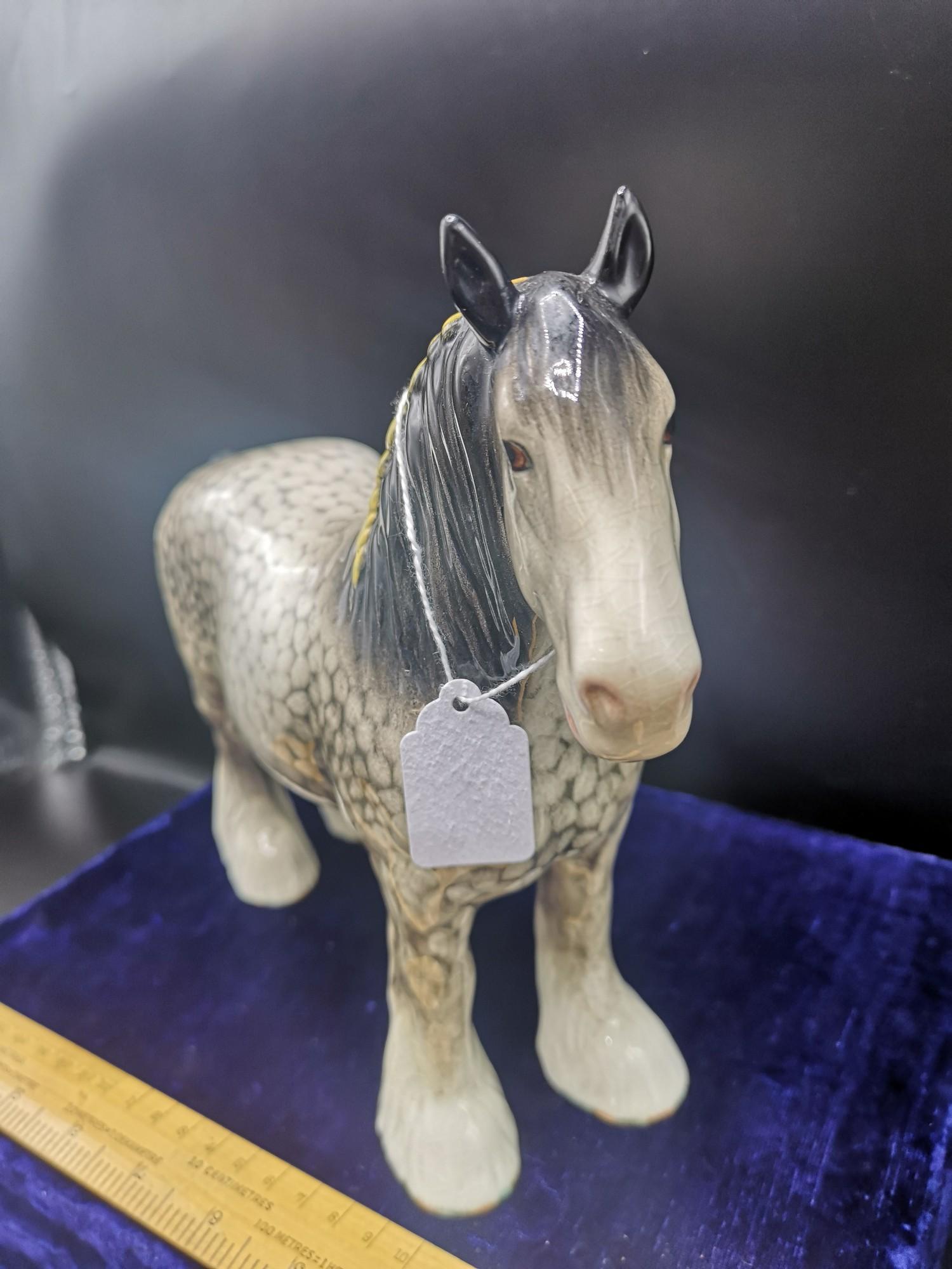 Rare Beswick Rocking horse grey Shire horse: Model 818. - Image 6 of 6