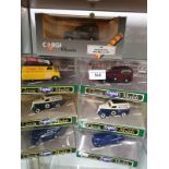 Lot of corgi vans mint and boxed.