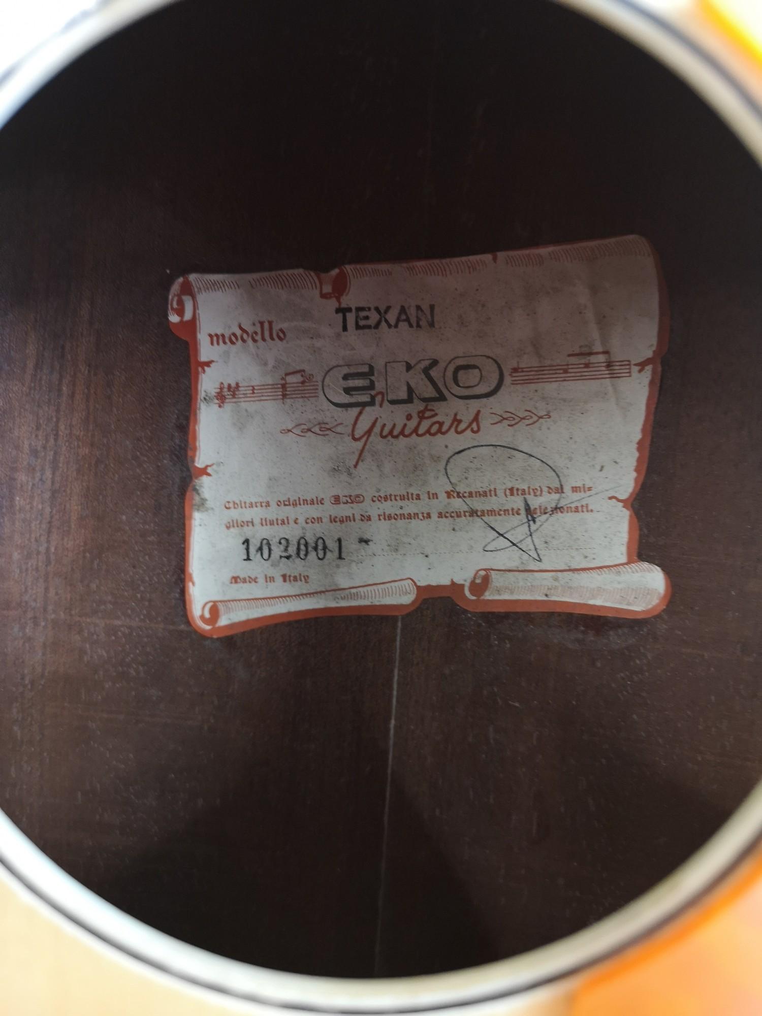Eko texan acoustic guitar 102001 - Image 3 of 3