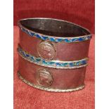 2 heavy silver Hall Marked birmingham napkin rings Liberty & Co Ltd 1909 King George and mary. 82