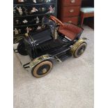 Antique style large tin plate brum car.