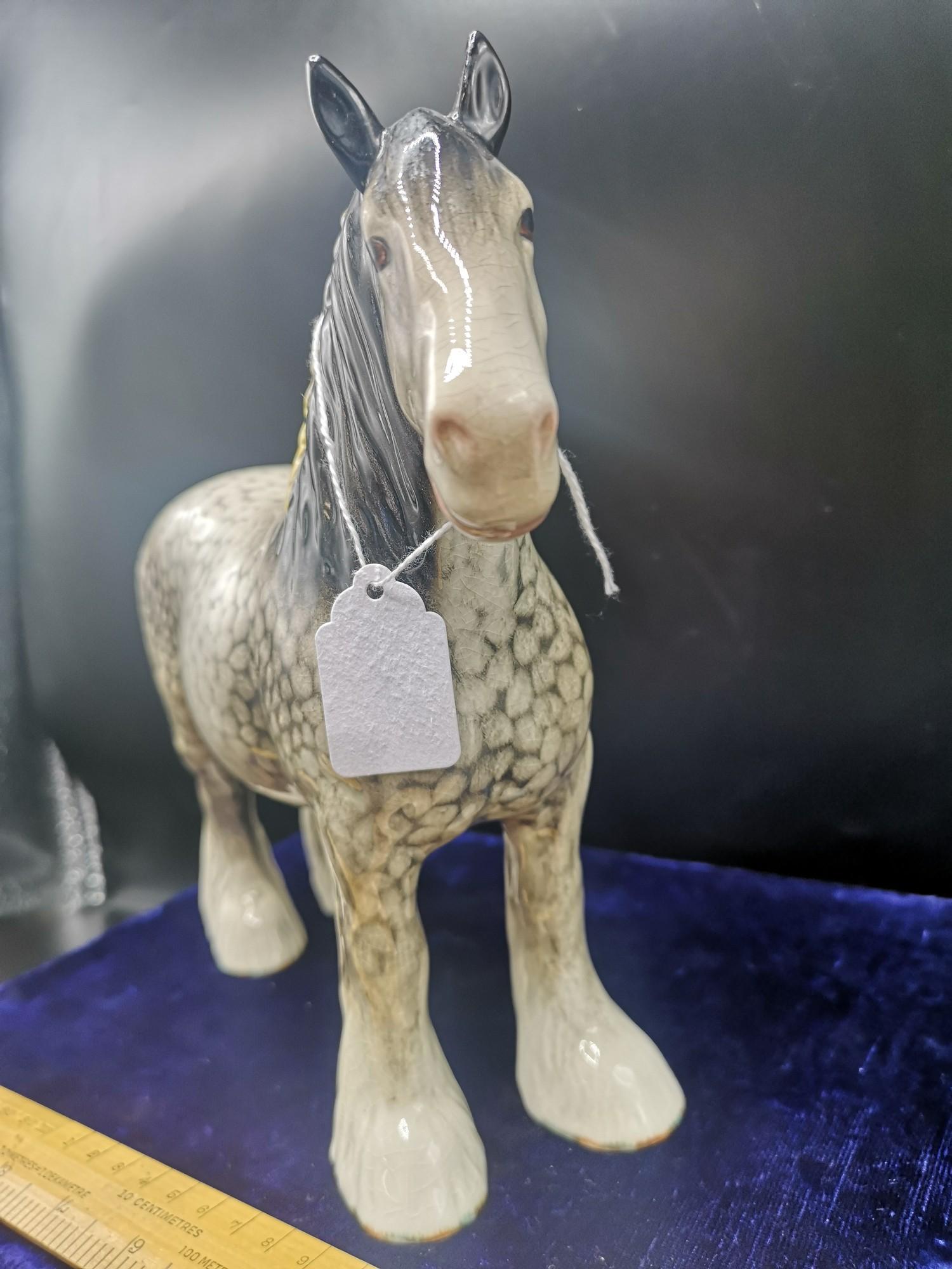 Rare Beswick Rocking horse grey Shire horse: Model 818. - Image 5 of 6