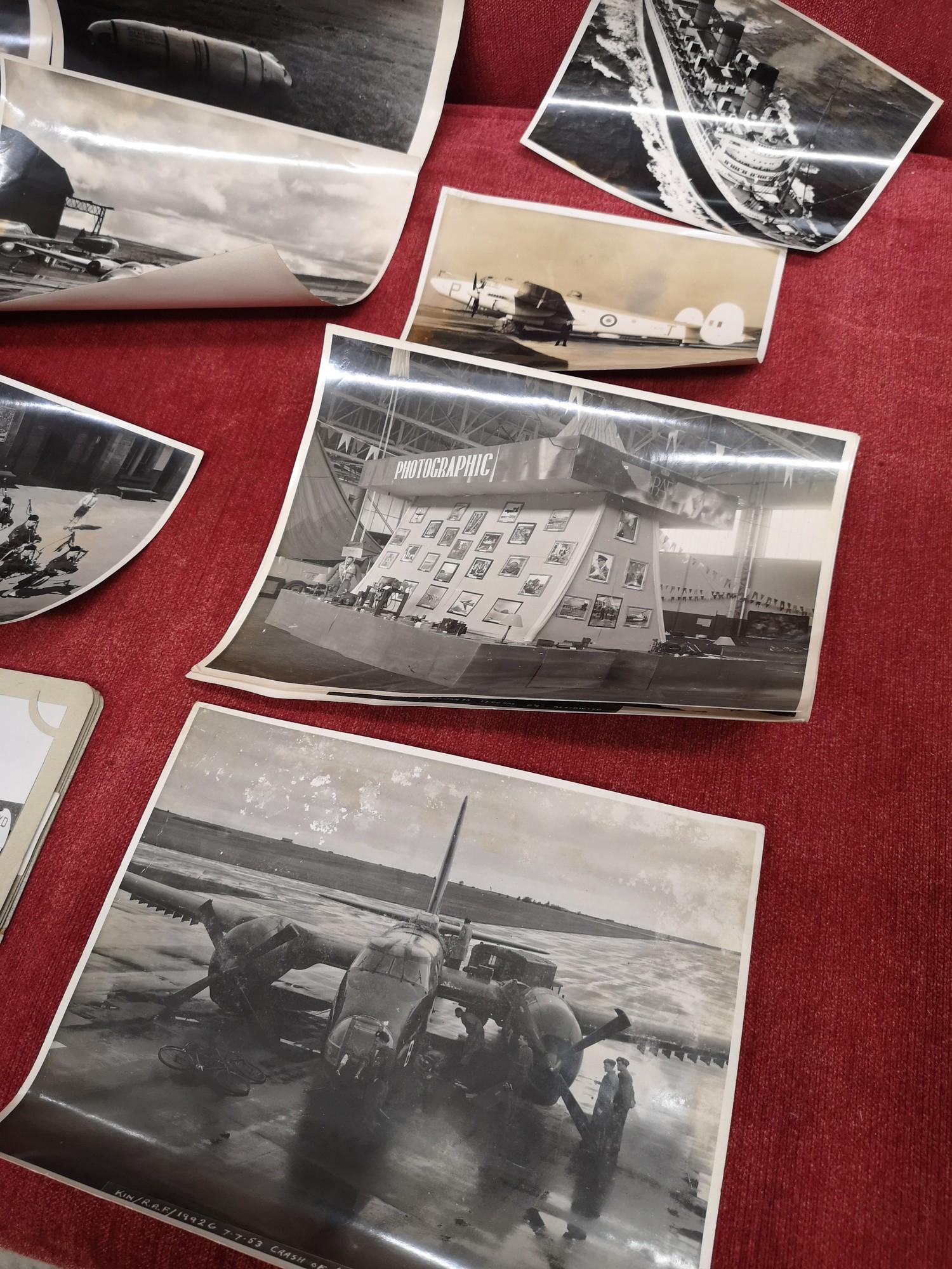 Large lot of vintage war plane pictures with album. - Image 4 of 4