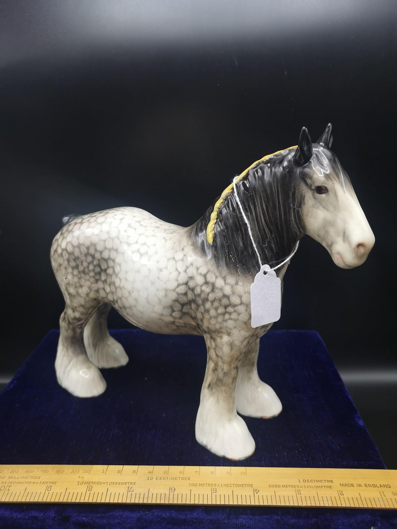 Rare Beswick Rocking horse grey Shire horse: Model 818.