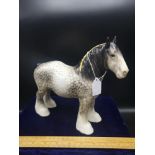 Rare Beswick Rocking horse grey Shire horse: Model 818.