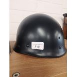 Military helmet.
