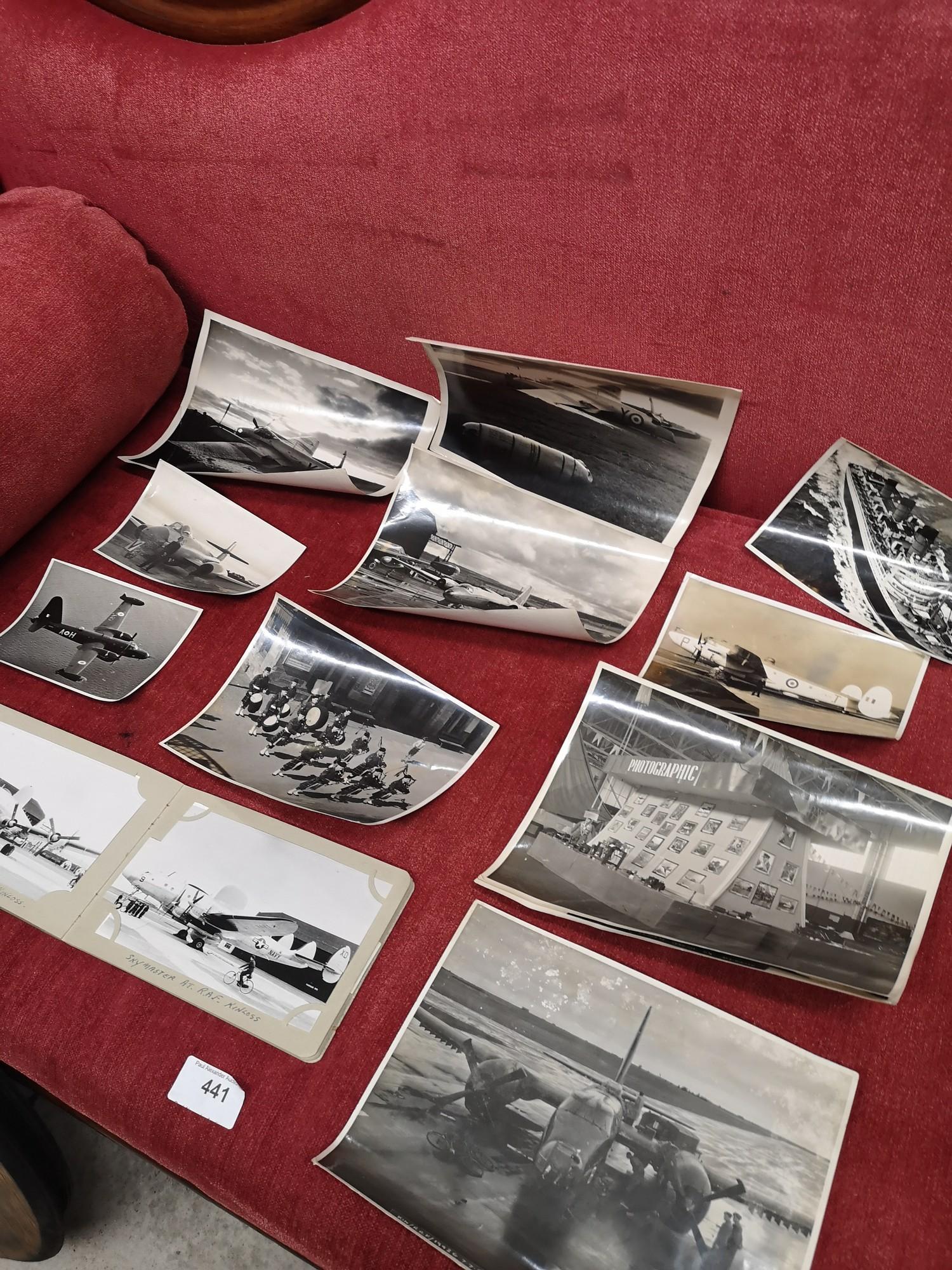 Large lot of vintage war plane pictures with album.