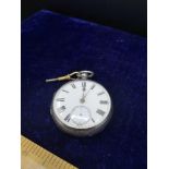 Silver Hall marked pocket watch.