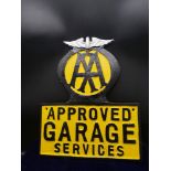 Cast iron aa badge sign.