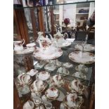 Large Royal Albert Old Country roses tea set includes tea pot.