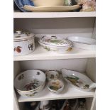 2 shelfs of royal Worcester Evesham wares.