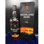 Bottle of Highland Park 12 year old single malt whisky orkney islanda full sealed with box.