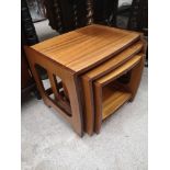 Danish teak nest of teak tables.