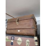 Vintage metal interior trunk.