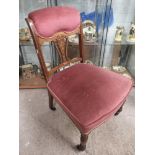 Edwardian inlaid chair.