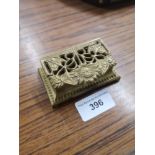 Victorian brass double stamp holder.